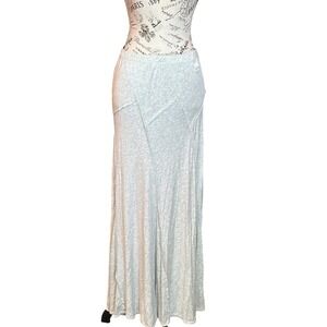 Studio M Womens Heather Gray Jersey Knit Maxi Skirt Elastic Waist Size M 3E04H11